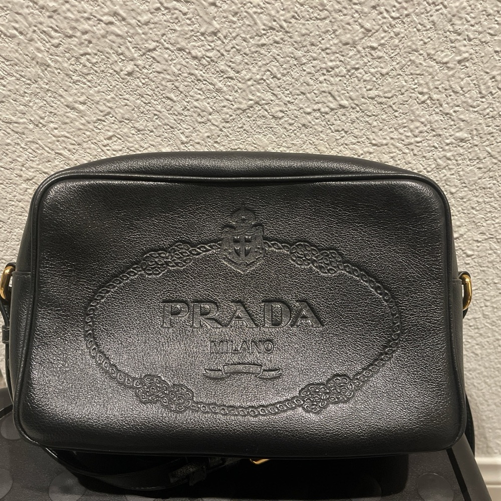 Prada Black Leather Crossbody Bag
